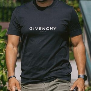 Givenchy Men's Dark Tee with Logo